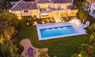 Very spacious luxury villa for sale in a Mediterranean style with a contemporary design interior in the Golf Valley of Nueva Andalucia, Marbella 36533 