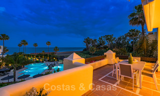 Contemporary and renovated frontline beach Penthouse for sale with 4 bedrooms and stunning sea views on the New Golden Mile between Marbella and Estepona 36903 