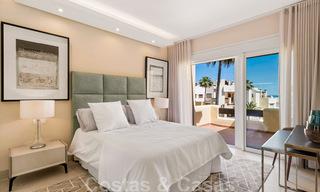 Contemporary and renovated frontline beach Penthouse for sale with 4 bedrooms and stunning sea views on the New Golden Mile between Marbella and Estepona 36910 