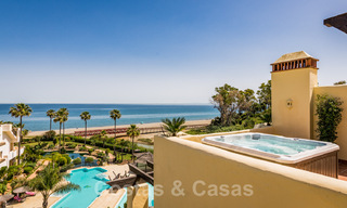 Contemporary and renovated frontline beach Penthouse for sale with 4 bedrooms and stunning sea views on the New Golden Mile between Marbella and Estepona 36920 