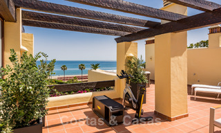 Contemporary and renovated frontline beach Penthouse for sale with 4 bedrooms and stunning sea views on the New Golden Mile between Marbella and Estepona 36923 