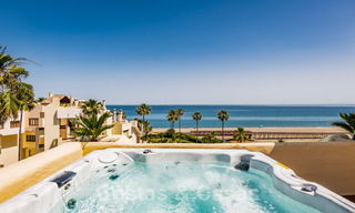 Contemporary and renovated frontline beach Penthouse for sale with 4 bedrooms and stunning sea views on the New Golden Mile between Marbella and Estepona 36924 