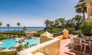 Contemporary and renovated frontline beach Penthouse for sale with 4 bedrooms and stunning sea views on the New Golden Mile between Marbella and Estepona 36927 