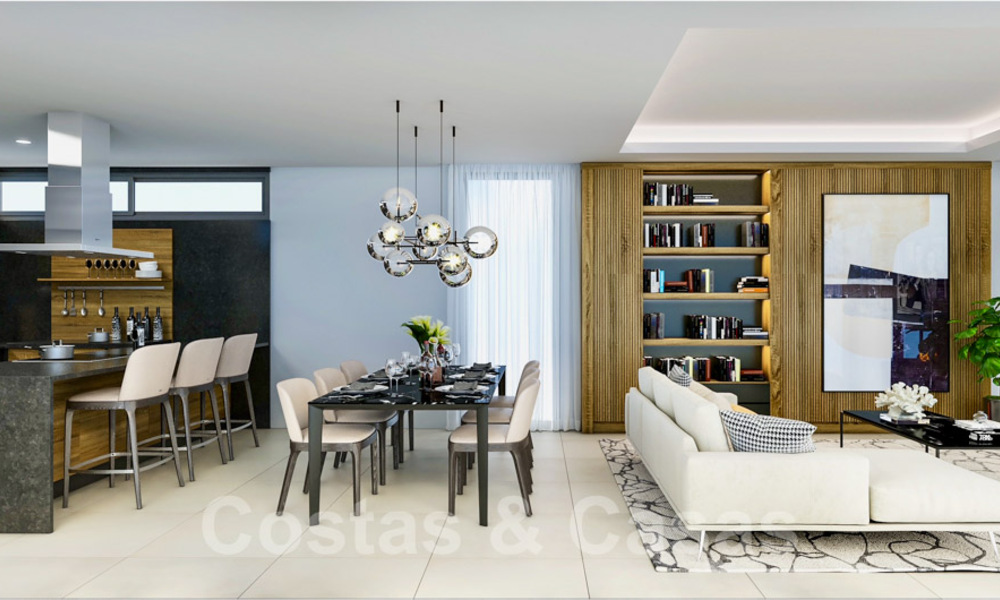 Modern and contemporary villas under construction for sale, a stone's throw from the golf course located in Marbella - Estepona 37014