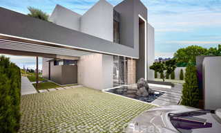 Modern and contemporary villas under construction for sale, a stone's throw from the golf course located in Marbella - Estepona 37015 