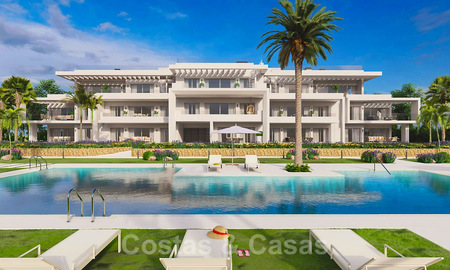 Modern luxury apartments for sale in an exclusive complex with a private lagoon on the Costa del Sol 37070