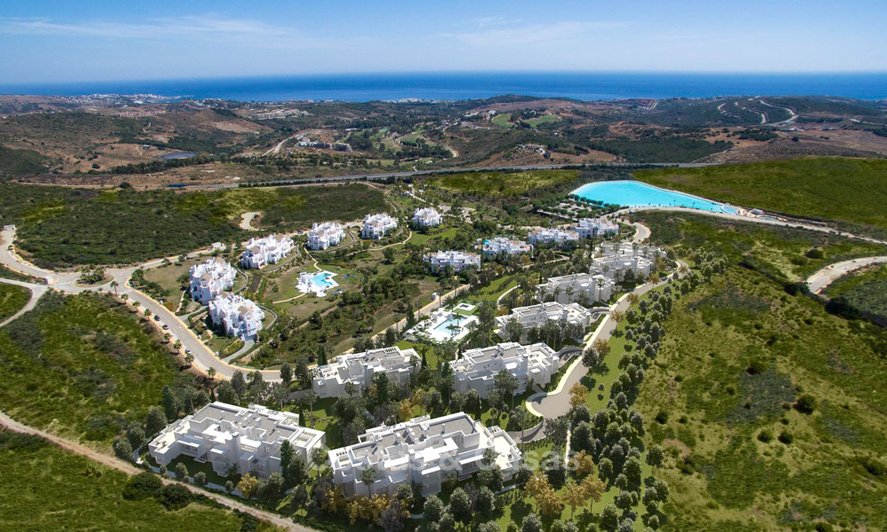 Modern luxury apartments for sale in an exclusive complex with a private lagoon on the Costa del Sol 37090