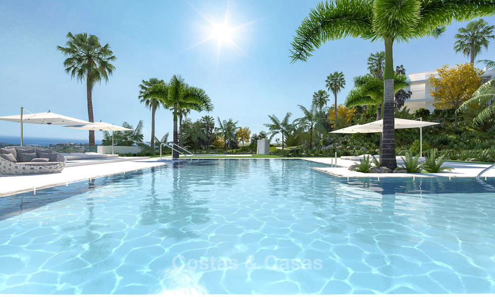 Modern luxury apartments for sale in an exclusive complex with a private lagoon on the Costa del Sol 37091