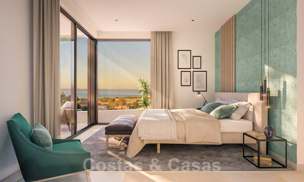 New innovative luxury apartments for sale directly on the golf course and with sea views in Cabopino, East Marbella 37101