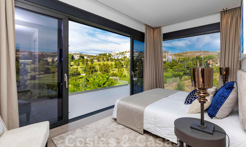 Ready to move into, modern luxury villa for sale, frontline golf in Benahavis - Marbella 37646