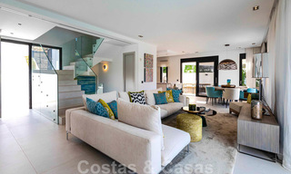 Ready to move into, modern luxury villa for sale, frontline golf in Benahavis - Marbella 37655 