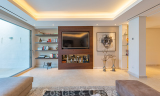 Contemporary refurbished frontline beach luxury penthouse for sale on the Golden Mile in Marbella 37687 