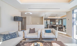 Contemporary refurbished frontline beach luxury penthouse for sale on the Golden Mile in Marbella 37692 