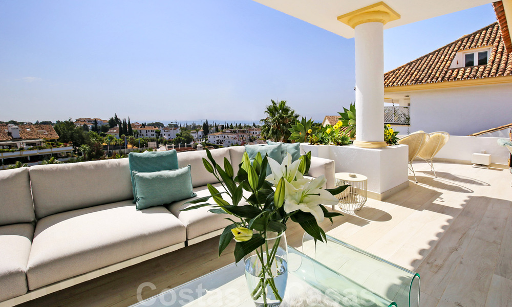 Luxury penthouse for sale with sea views in an exclusive complex, on the prestigious Golden Mile, Marbella 38402