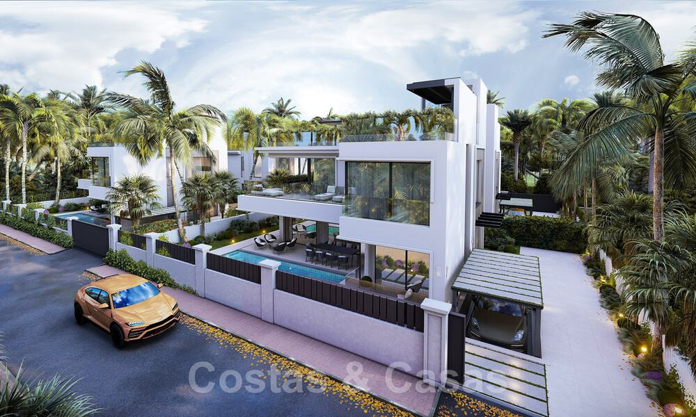 Move in ready! New modern luxury villas for sale at a stone´s throw from the beach and Puerto Banus on the Golden Mile in Marbella 37879