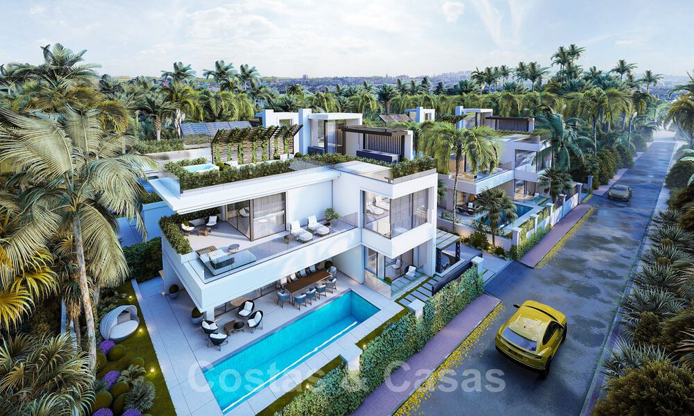 Move in ready! New modern luxury villas for sale at a stone´s throw from the beach and Puerto Banus on the Golden Mile in Marbella 37880