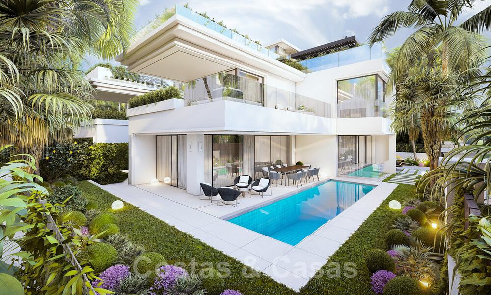 Move in ready! New modern luxury villas for sale at a stone´s throw from the beach and Puerto Banus on the Golden Mile in Marbella 37881