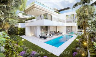 Move in ready! New modern luxury villas for sale at a stone´s throw from the beach and Puerto Banus on the Golden Mile in Marbella 37881 