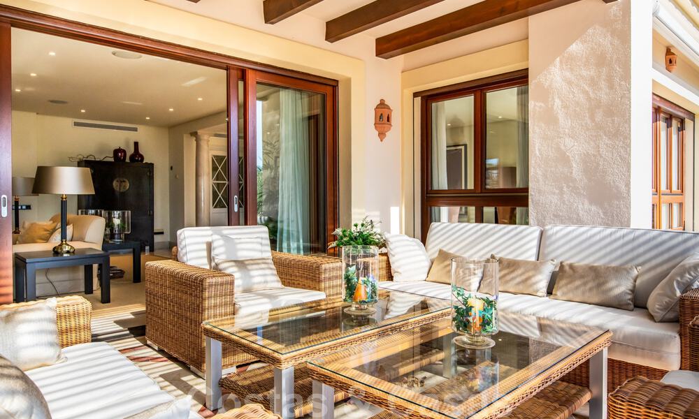 Stylish frontline beach penthouse for sale in Mediterranean style with sea views in Los Monteros, Marbella 38090