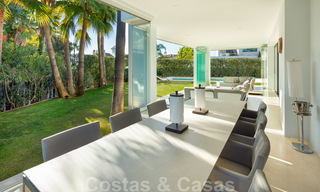 Contemporary, stylish luxury villa for sale in a gated and secure community on the Golden Mile in Marbella 38290 