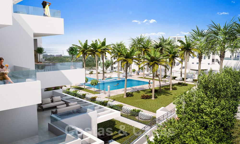 New development with luxury apartments and penthouses with private pools and sea views at only 500 meters from the sea in Estepona 38407