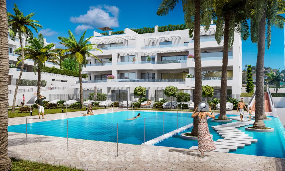 New development with luxury apartments and penthouses with private pools and sea views at only 500 meters from the sea in Estepona 38408