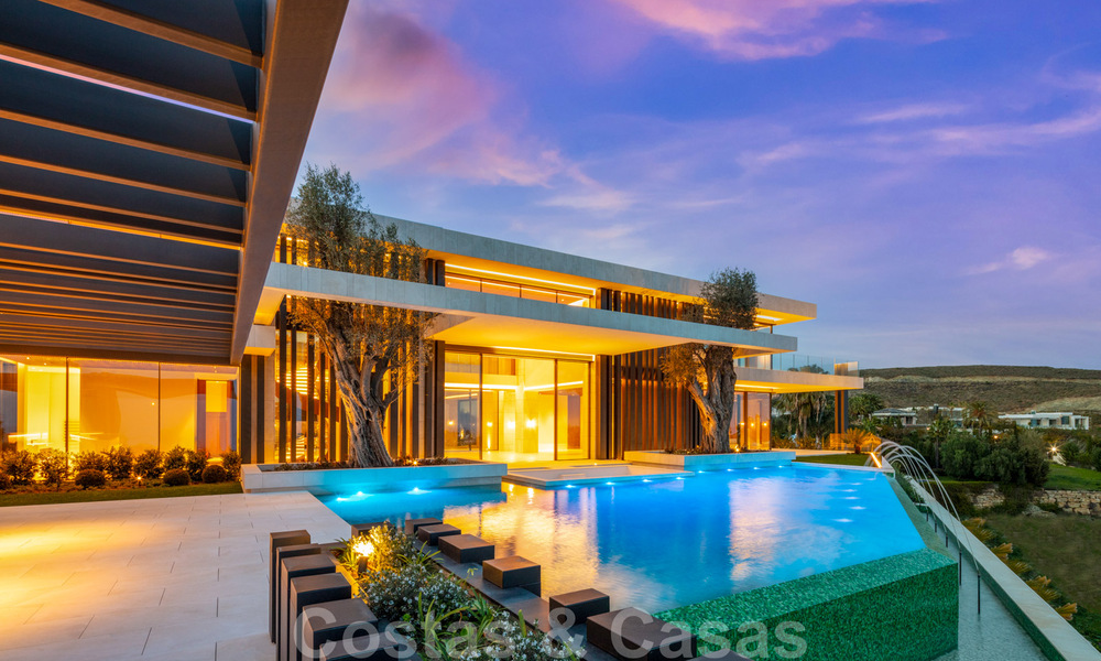 New, modern, majestic villa for sale, frontline golf with panoramic views in five-star golf resort in Marbella - Benahavis 38488