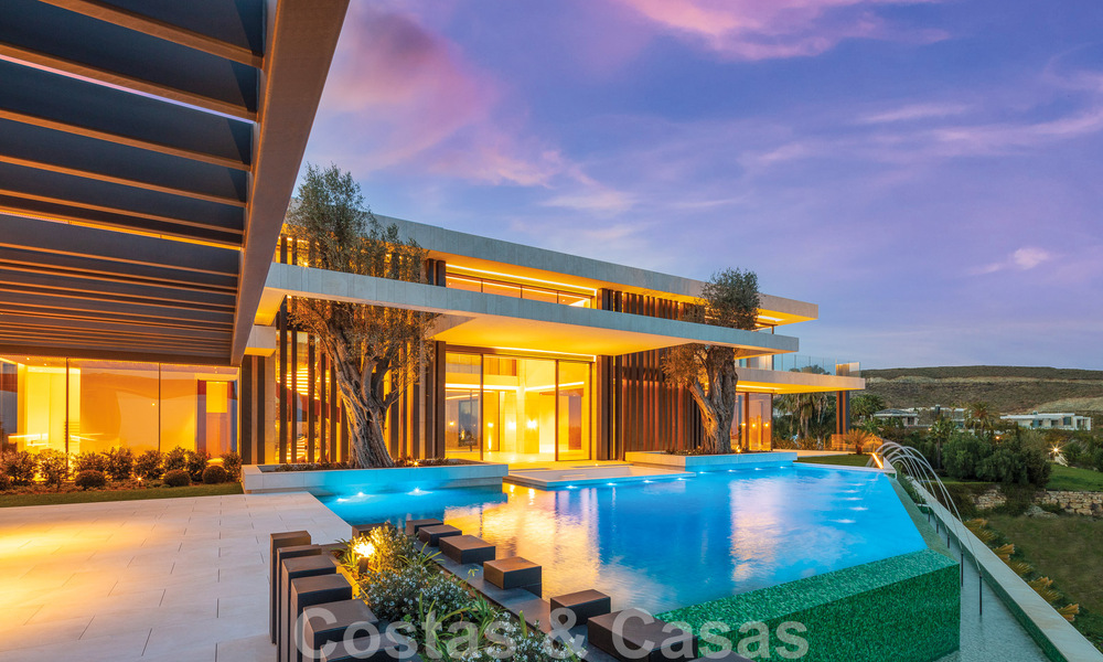 New, modern, majestic villa for sale, frontline golf with panoramic views in five-star golf resort in Marbella - Benahavis 52373
