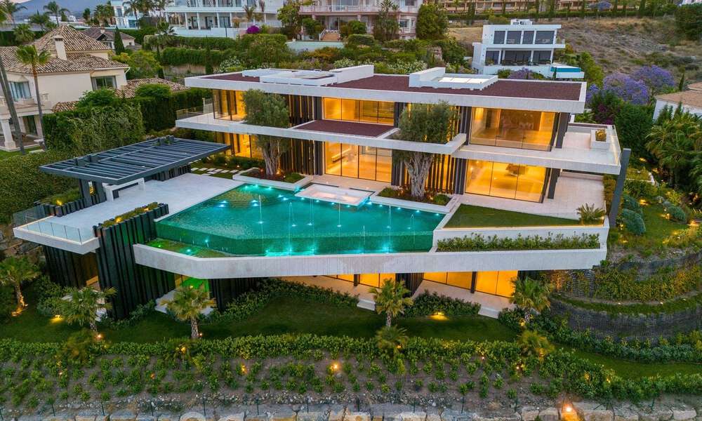 New, modern, majestic villa for sale, frontline golf with panoramic views in five-star golf resort in Marbella - Benahavis 52386