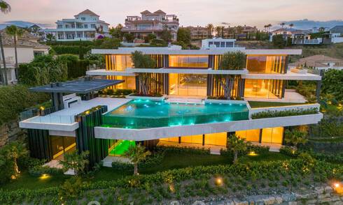 New, modern, majestic villa for sale, frontline golf with panoramic views in five-star golf resort in Marbella - Benahavis 52388