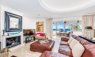 Stylish, second-line beach house for sale with expansive sea views in beachfront gated community on the Golden Mile in Marbella 38590 