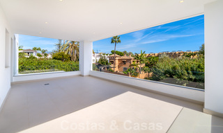 Very affordable, new, ready to move in, modern, beachside villa for sale on the New Golden Mile between Marbella and Estepona, just steps from the beach 38611 