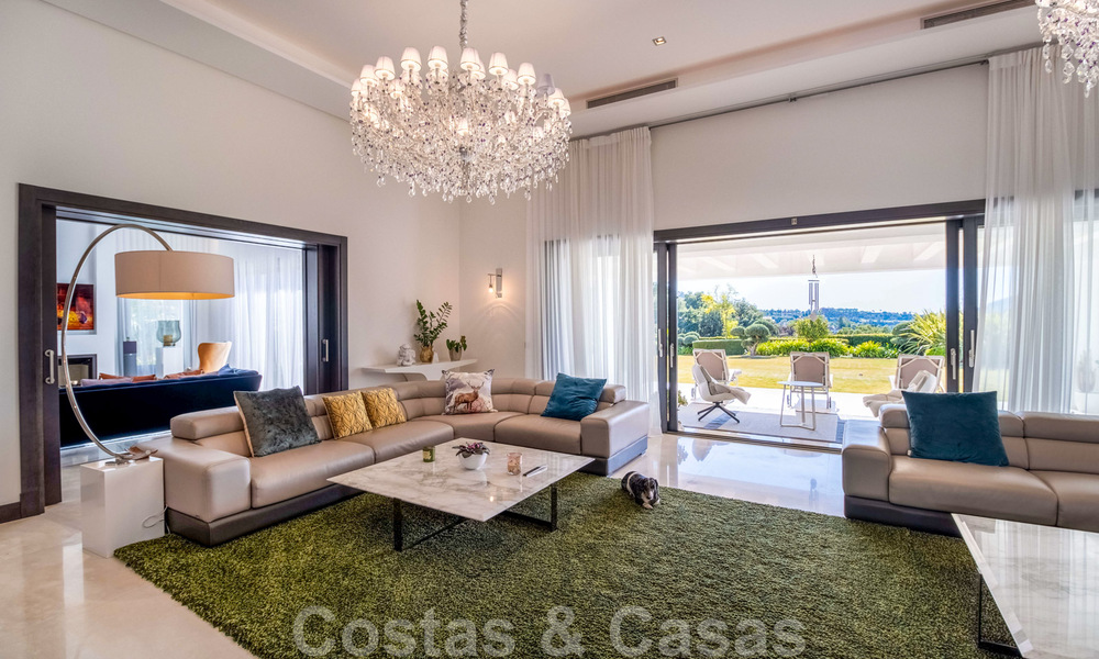 Contemporary luxury villa for sale in frontline golf with stunning views in the exclusive La Zagaleta Golf resort, Benahavis - Marbella 38693