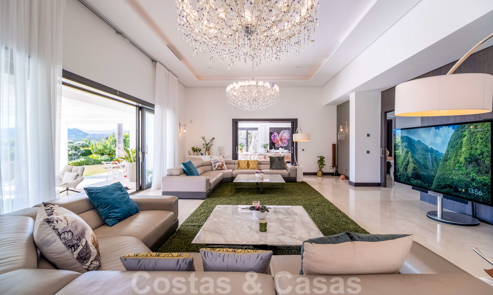 Contemporary luxury villa for sale in frontline golf with stunning views in the exclusive La Zagaleta Golf resort, Benahavis - Marbella 38712