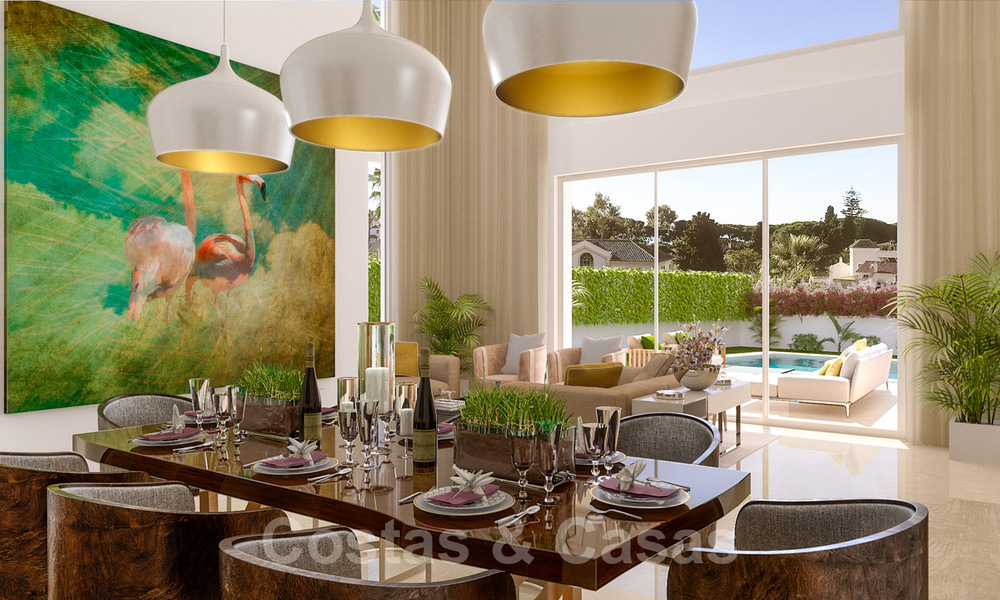 Modern, luxurious villa for sale in exclusive beachside urbanization on the Golden Mile in Marbella 38791