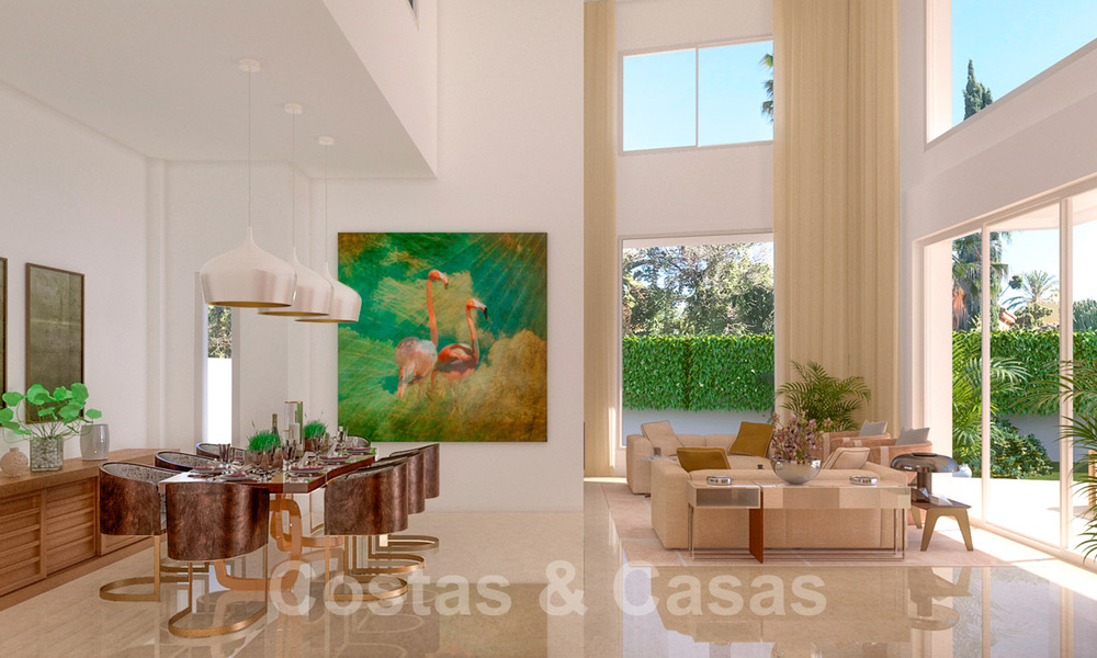 Modern, luxurious villa for sale in exclusive beachside urbanization on the Golden Mile in Marbella 38792