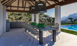 Majestic, contemporary, Mediterranean luxury villa for sale with sea views in the exclusive El Madroñal in Benahavis - Marbella 38867 