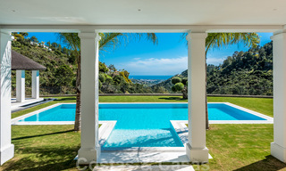 Majestic, contemporary, Mediterranean luxury villa for sale with sea views in the exclusive El Madroñal in Benahavis - Marbella 38881 