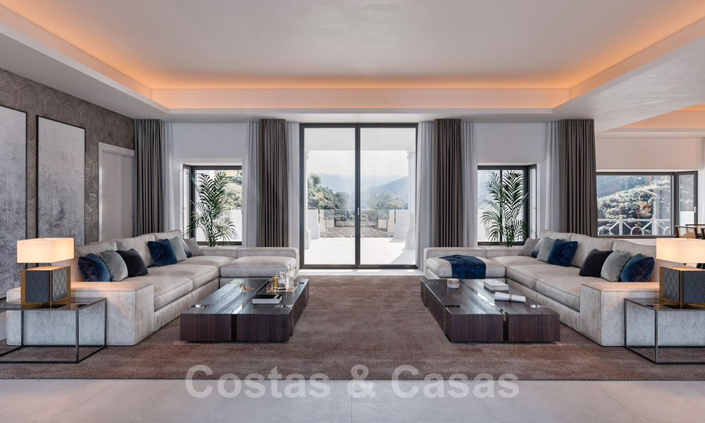 Majestic, contemporary, Mediterranean luxury villa for sale with sea views in the exclusive El Madroñal in Benahavis - Marbella 38888