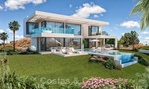Modern, luxury villa for sale in a golf resort in Mijas on the Costa del Sol with panoramic views of the countryside and sea 38938