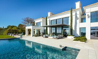 Prestigious, contemporary Mediterranean villa for sale, frontline golf in five star golf resort in Benahavis - Marbella 39012 