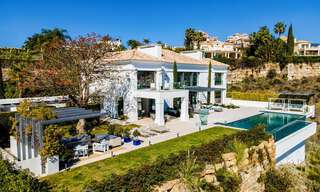 Prestigious, contemporary Mediterranean villa for sale, frontline golf in five star golf resort in Benahavis - Marbella 39018 