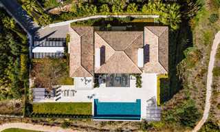 Prestigious, contemporary Mediterranean villa for sale, frontline golf in five star golf resort in Benahavis - Marbella 39019 