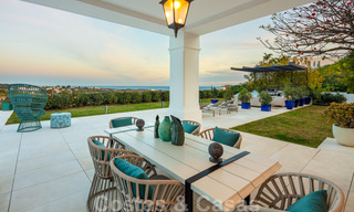 Prestigious, contemporary Mediterranean villa for sale, frontline golf in five star golf resort in Benahavis - Marbella 39041 
