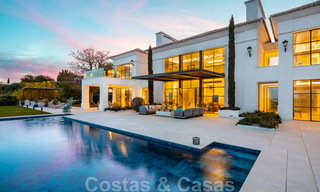 Prestigious, contemporary Mediterranean villa for sale, frontline golf in five star golf resort in Benahavis - Marbella 39042 