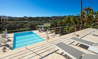 Contemporary, prime location luxury villa for sale in a gated community, frontline golf Las Brisas in Nueva Andalucia, Marbella 39053 
