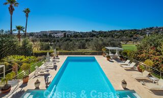 Contemporary, prime location luxury villa for sale in a gated community, frontline golf Las Brisas in Nueva Andalucia, Marbella 39055 