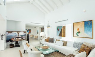 Contemporary, prime location luxury villa for sale in a gated community, frontline golf Las Brisas in Nueva Andalucia, Marbella 39061 