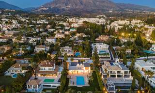 Contemporary, prime location luxury villa for sale in a gated community, frontline golf Las Brisas in Nueva Andalucia, Marbella 39066 