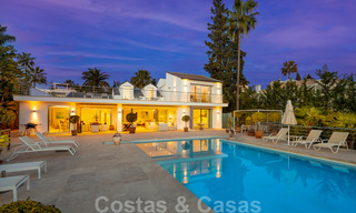 Contemporary, prime location luxury villa for sale in a gated community, frontline golf Las Brisas in Nueva Andalucia, Marbella 39070 